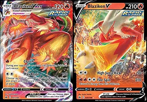 Amazon.com: Blaziken Vmax & V - Chilling Reign - Pokemon Ultra